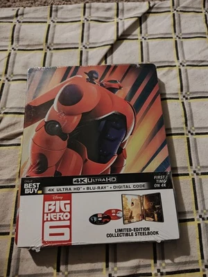 Big Hero 6  OOP 4K SteelBook Blu-Ray Best Buy Exclusive BRAND NEW OUT OF PRINT  - Image 1 of 3