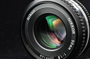 Near Mint Nikon Ai-s Ais Nikkor 50mm f/1.8 MF Standard Prime pancake Lens JAPAN - Picture 1 of 8