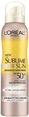 L'Oreal Sublime Sun Loción Corporal Spray FPS 50+, 4,2 Onzas NUEVO Foto 1 de 4
