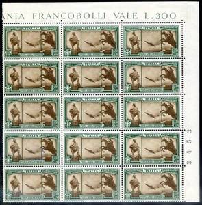 Regno d'Italia 1932 Garibaldi P.A. n. A38 ** blocco di 15 (m2876) - Imagen 1 de 2