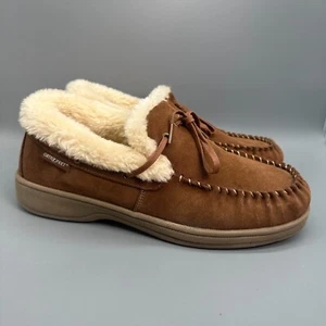 Orthofeet Tuscany Men's 11.5 Wide Brown Suede Orthopedic Faux Fur Pull-On Casual - Picture 1 of 12