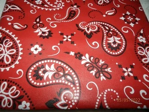 NUEVO Mantel Rojo Estampado BANDANA 52" X 90" VAQUERO COCINA Estampado Western - Imagen 1 de 3