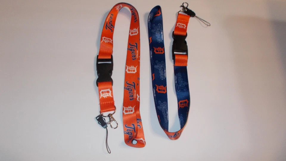 Dos cordones de béisbol MLB de los Tigres de Detroit - impresos en ambos lados 25" de largo Foto 1 de 1