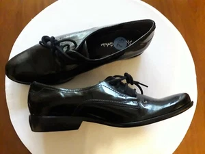 vintage POUR LA VICTOIRE Vero Cuoio patent leather Oxfords black, 7.5, new w/tag - Picture 1 of 3