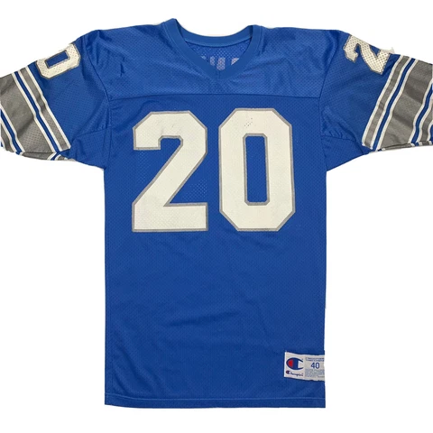 Vintage Barry Sanders Champion Detroit Lions Jersey 40 Cover
