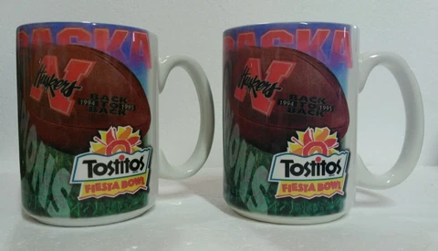 2X- 1996 TOSTITOS FIESTA BOWL NEBRASKA HUSKERS NATIONAL CHAMPIONS ULTIMA MUGS Cover
