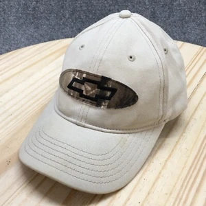 Chevrolet A-Flex Baseball Cap Mens Beige One Size Curved Brim Embroidered Logo - Picture 1 of 13
