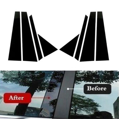 Adhesivo de cubierta de puerta postes de pilar de ventana negro brillante para Hyundai Tucson 2016-2022 Foto 1 de 4