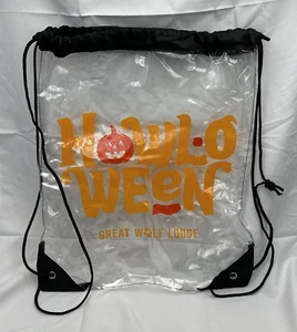 Halloween Clear Backpack Drawstring Bag Great Wolf Lodge Trick or Treat - Picture 1 of 8
