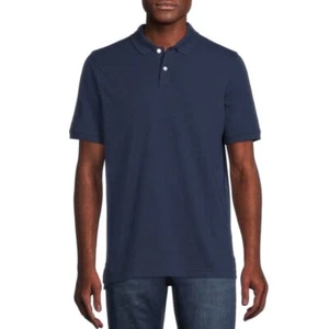 GEORGE (BLU NAVY, LARGE) Polo manica corta grande nero rosso navy uomo cotone - Foto 1 di 6