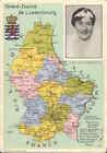 1957 Grand-Duche de Luxembourg Map C. Rousse Brouscher Postcard 3F, 2F stamp