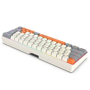 Membrane Keyboard 63- Colourful Wired Keyboard Gaming USB-C S2J6 - Picture 1 of 11
