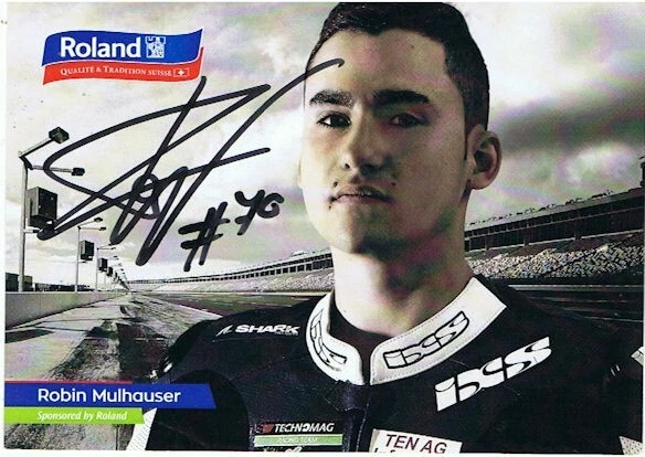 Robin Mulhauser (Motorrad Schweiz), sign. AK - Bild 1 von 1