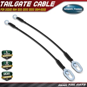 2x Rear LH & RH Tailgate Support Cable for Dodge Ram 1500 2500 3500 1994-2002 - Picture 1 of 9