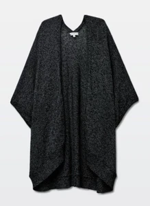 NEW Ionic Cape Aritzia Community Oversized, knitted cardigan M/L Washed Black - Picture 1 of 4