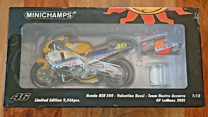 Minichamps 122 016176 Rossi 1:12 Honda NSR 500 GP Le Mans "Nastro Azzurro" 2001 - Picture 1 of 2