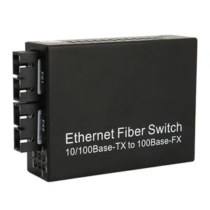 Fiber Media Converter Tx1310nm SC Dual Fiber Single Mode 100Mbps Fiber Optic ZZ1 - Picture 1 of 21