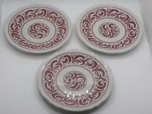 Shenango Restaurant Geschirr Set/3 rot & weiß Salatteller Allover Botanical Leaf - Bild 1 von 22