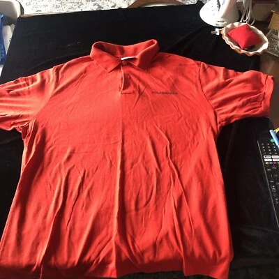 Vintage VW Volkswagen Red Polo Style Mens 50% Cotton Large - Image 1 of 4