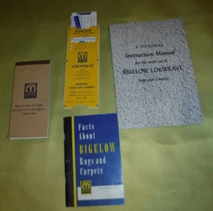 BIGELOW RUGS & CARPETS BOOKLETS - WEAVERS ALL WOOL FACE VINTAGE 1955 - Picture 1 of 5