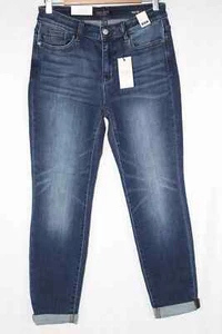 Judy Blue Jeans Miles City Mid Rise Cuffed Slim Fit Dark Blue JB82428DK - Picture 1 of 5