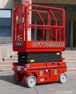 NEU 6,5m Arbeitsbühne Scherenbühne CFPT0508DC Messesonderpreis BAUMA inkl. MwSt - Bild 1 von 14