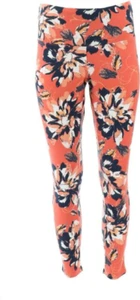 NWT DG2 Diane Gilman Downtime Full Length Leggings -Fall TerraCotta Floral SMALL - Picture 1 of 7