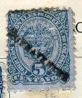 COLOMBIA;  1883 early classic issue used 5c. value postmark