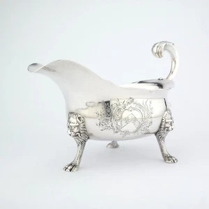 Antique Irish Georgian Silver Gravy / Sauce Boat. William Townsend, Dublin 1755. - Picture 1 of 14