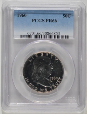1960 Franklin Proof Silver Half Dollar 50c PCGS PR66 30866853 - Image 1 of 4