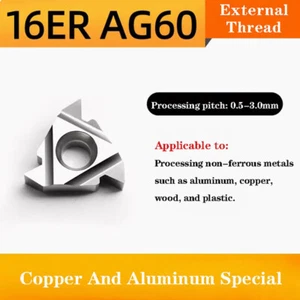 10PCS 16ER AG60 CNC Carbide Threading Inserts 16ER For SER Threaded tool holder - Picture 1 of 5
