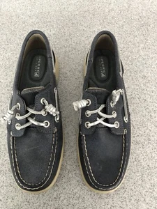 NEW Women's Sperry Top Sider Songfish Boat Shoe Blue Leather and Denim Size 6.5 - Picture 1 of 7