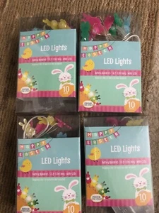 4 Pack EASTER LED BUNNY Decor LED Wire Fairy String Lights - Picture 1 of 4