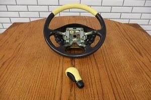 02-03 Ford Thunderbird Leather Steering Wheel & Shift Knob (Yellow/Black) - Picture 1 of 21