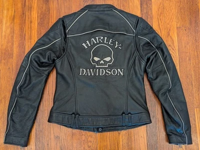 Harley Davidson Willie G Leather Jacket 98152-09VW Reflective  - Women's Small - Image 1 of 4