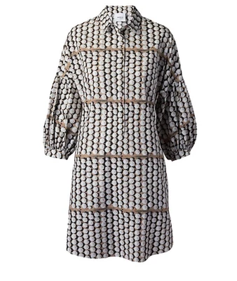 Nuevo Vestido Camisa Akris Punto 12 Sombrillas Playa Algodón Estampado Foto Foto 1 de 4