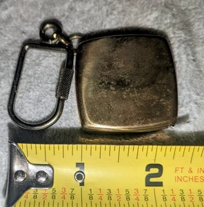 metro ottone portachiavi arte vintage anni 50 portachiavi strumento righello costruzione - Foto 1 di 1