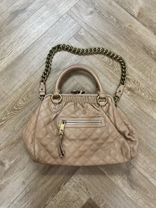 Vintage 2005 Marc Jacobs Stam Shoulder Bag Tan/Caramel Quilted Leather Chain* - Picture 1 of 23