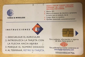 Panama: 1 used chip phonecard (both sides' views), Calling woman, Lot#2 - Picture 1 of 2