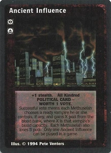 Ancient Influence - Jyhad Deckmaster V:TES Trading Card 1994 - Picture 1 of 2