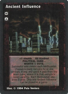 Ancient Influence - Jyhad Deckmaster V:TES Trading Card 1994 - Image 1 of 2