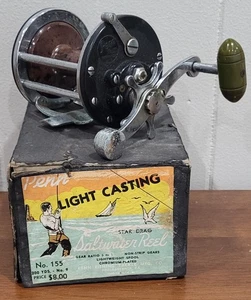 Vintage Penn 155 Light Casting Angelrolle OVP 50er Jahre dreht sich frei  - Bild 1 von 11