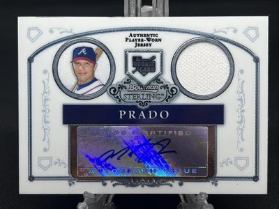 Parche de camiseta autógrafo Bowman Sterling Martin Prado 2006 Atlanta Braves Foto 1 de 2