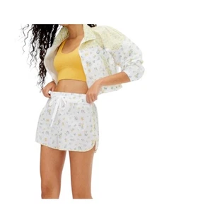 Floral Windbreaker Jacket & Shorts Set Cottagecore Y2K Style Size Medium - Picture 1 of 6