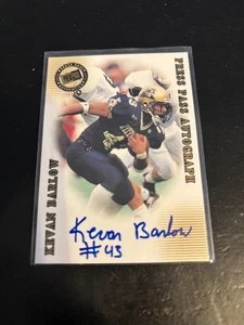 2001 Press Pass Authentics Kevan Barlow autograph RC Pittsburgh Panthers - Picture 1 of 1