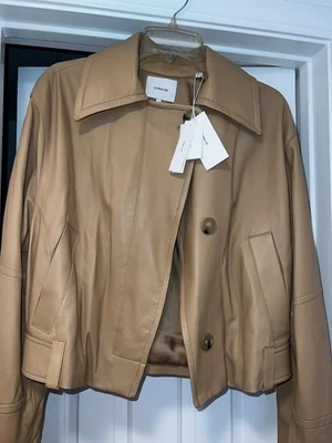 Chaqueta de vuelo de cuero recortada Vince nueva con etiquetas Foto 1 de 4