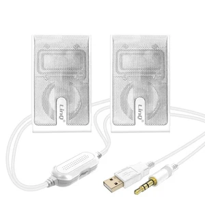 LinQ A2035 głośnik przewodowy 3,5 mm 3 szer x 2 – biały - Zdjęcie 1 z 6