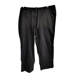 Pantalones para mujer Venezia talla 20 negros con cordón caqui con bolsillos con botones - Imagen 1 de 6