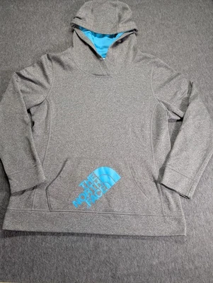 Sudadera con capucha para mujer The North Face gris/azul con logotipo manga larga talla pequeña XL Foto 1 de 4