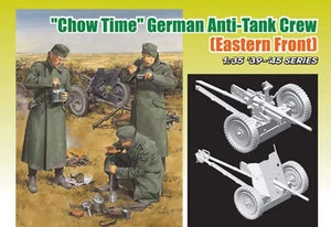 Dragon 1/35 Chow Time German Anti-Tank Crew w/3.7cm PaK 35/36 Plastic Model Kit - Picture 1 of 1